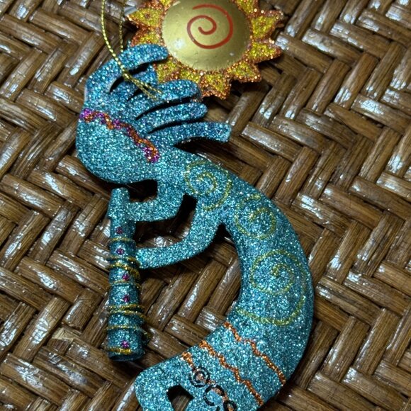 Kokopelli Glitter Ornament Sedona AZ Design By Cape Shore - Picture 4 of 7